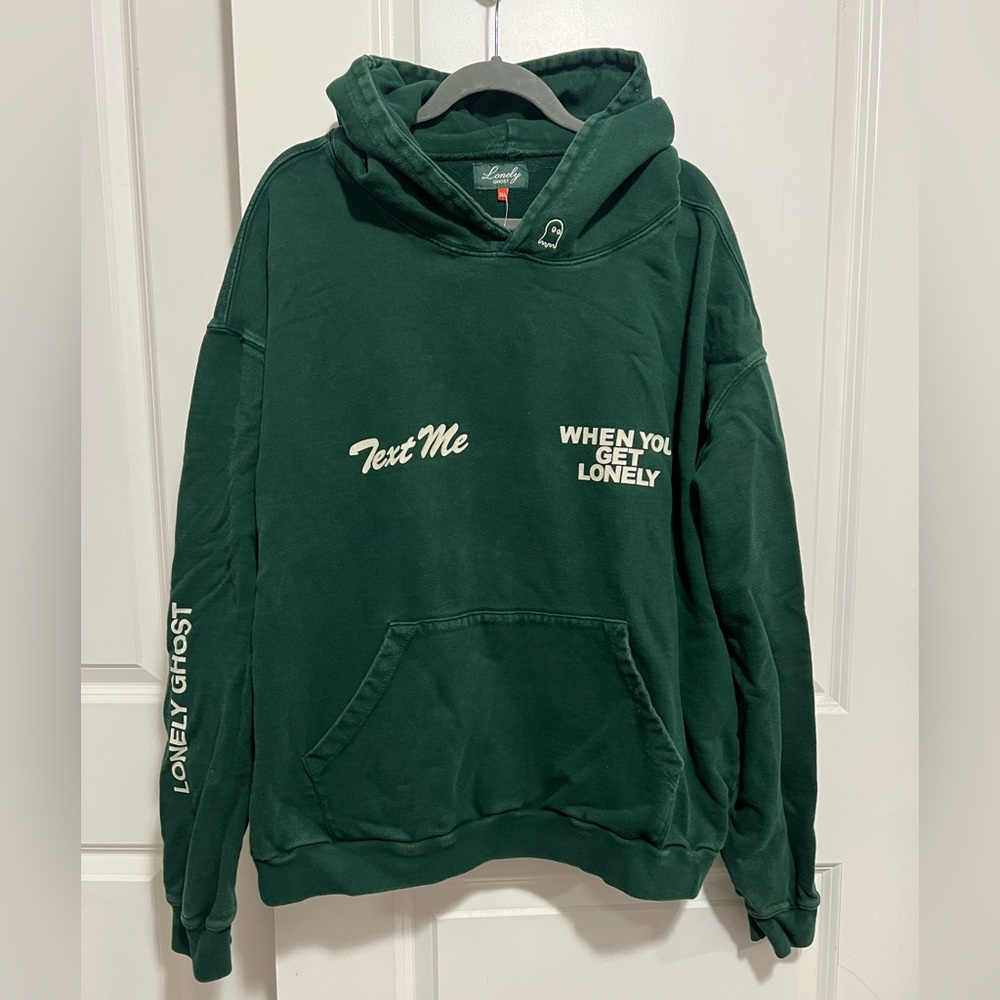 LONELY GHOST Forest Green Hoodie